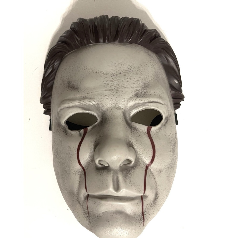 Halloween 2 Michael Myers Crying Blood Plastic Adult Mask Elastic Strap Cushion